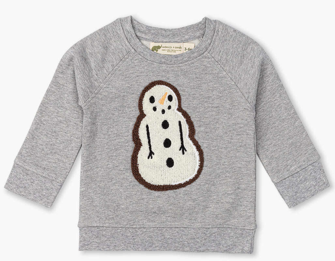 Embroidered Crewneck Sweatshirt - Let It Snowman