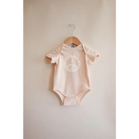 Peace Floral Organic Cotton Baby Bodysuit - Sunkiss