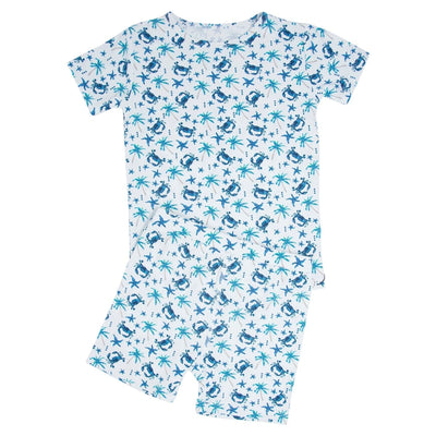 Blue Crabs Summer Pajama Set - Beach Days
