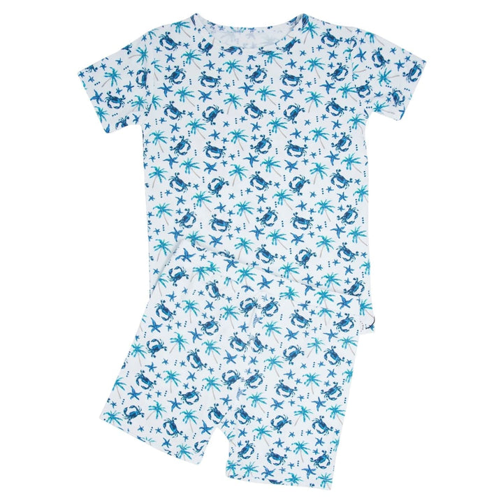 Blue Crabs Summer Pajama Set - Beach Days
