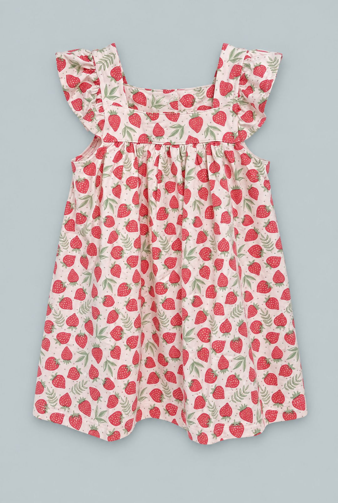 Ruffle Dress With Bloomer - Strawberry Basil