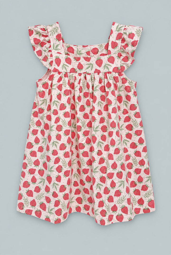 Ruffle Dress With Bloomer - Strawberry Basil