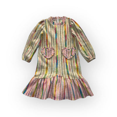 Pocketful of Love Dress - Pink and Ivory