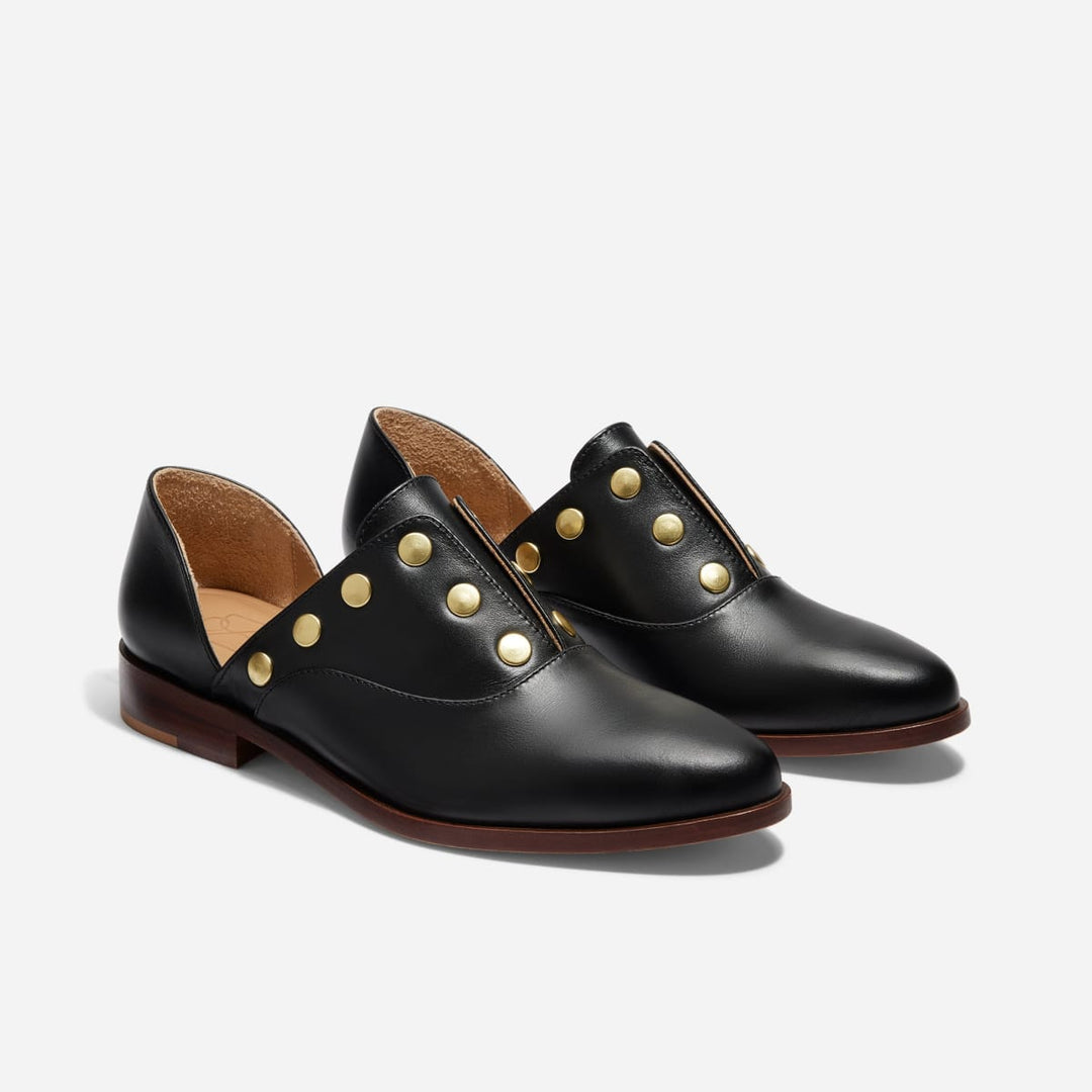 Emma d'Orsay Studded Oxford - Black