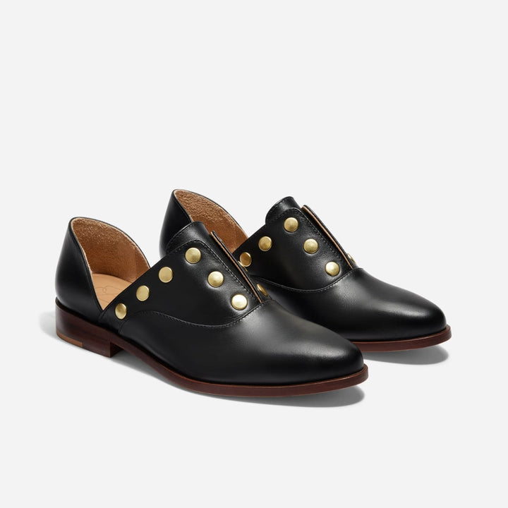 Emma d'Orsay Studded Oxford - Black