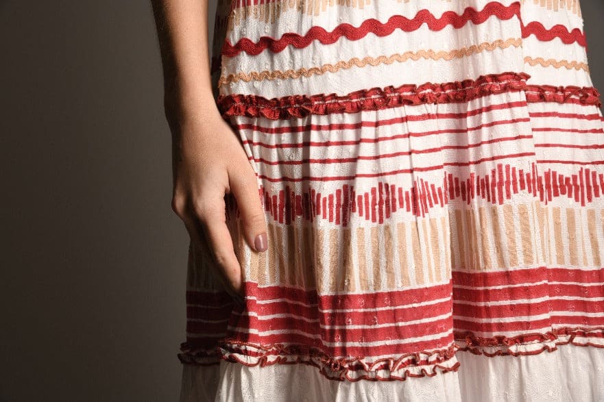 Homa Midi Dress - Red