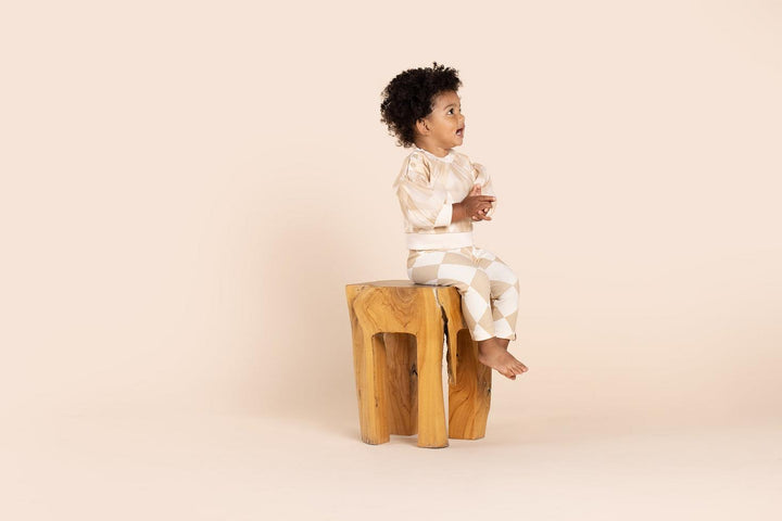 Baby Leggings with Print - Beige