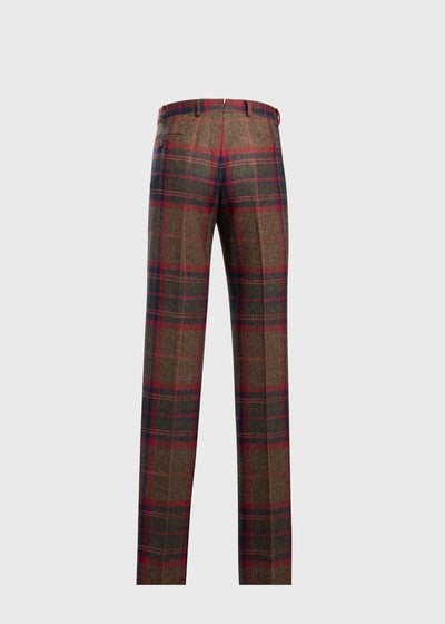Shetland Wool Plaid Dress Trouser - Red/Green
