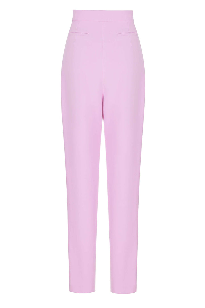 High Waist Carrot Pants - Pink