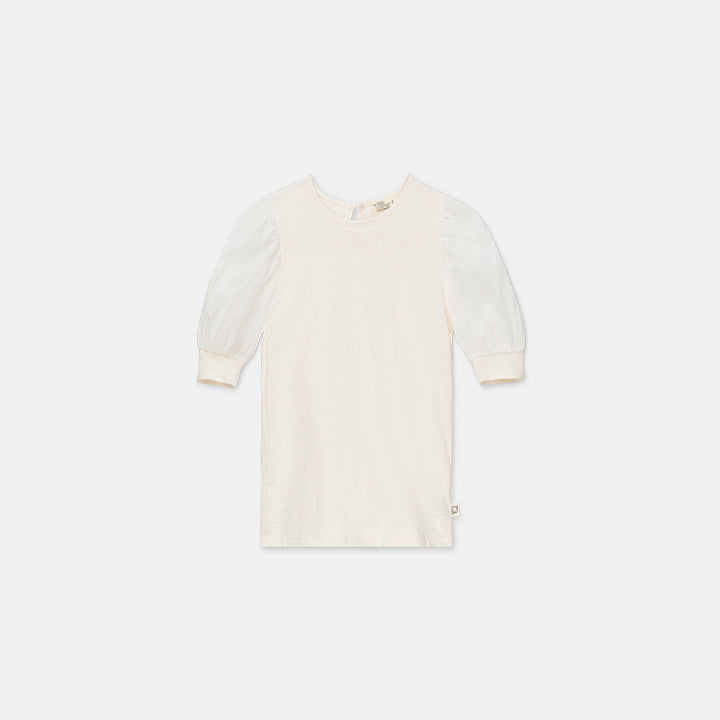 Slub Puff Sleeve T-Shirt - Ivory