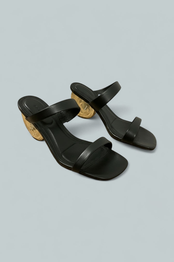 Women's Marion Embellished Heel Slides - Black/Gold