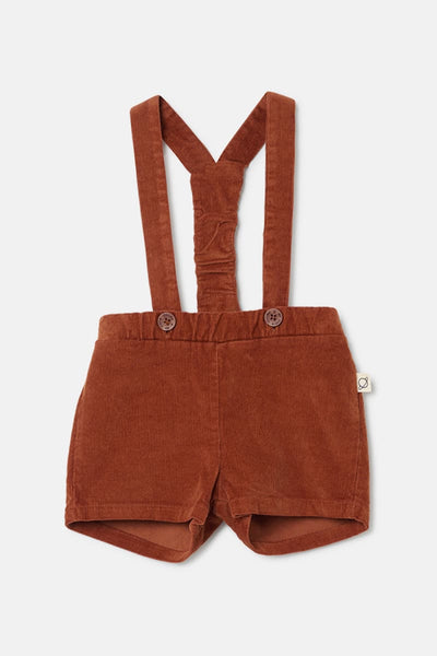 Pinwale Corduroy Baby Overalls - Brown