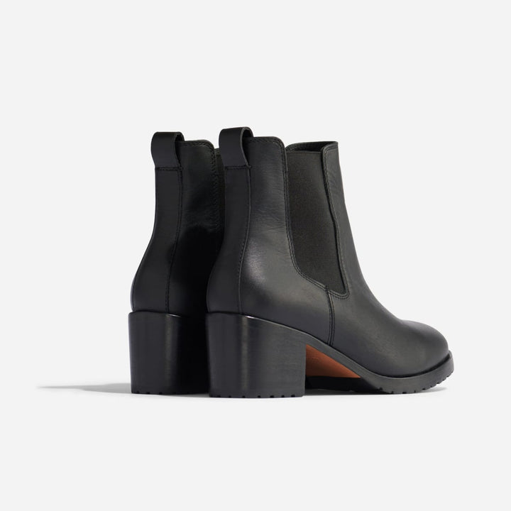 Ana Go-To Heeled Chelsea Boot - Black/Black