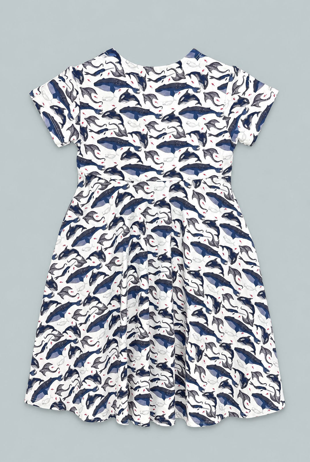 Deep Sea Creatures Whale Cap Sleeve Swirly Girl - A Whale Of A Tale