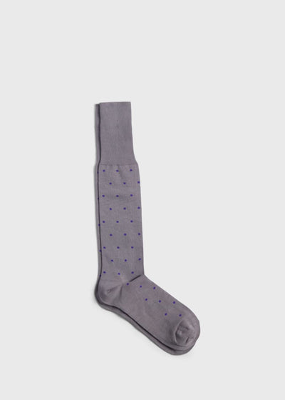 Cotton Dot Sock - Light Grey