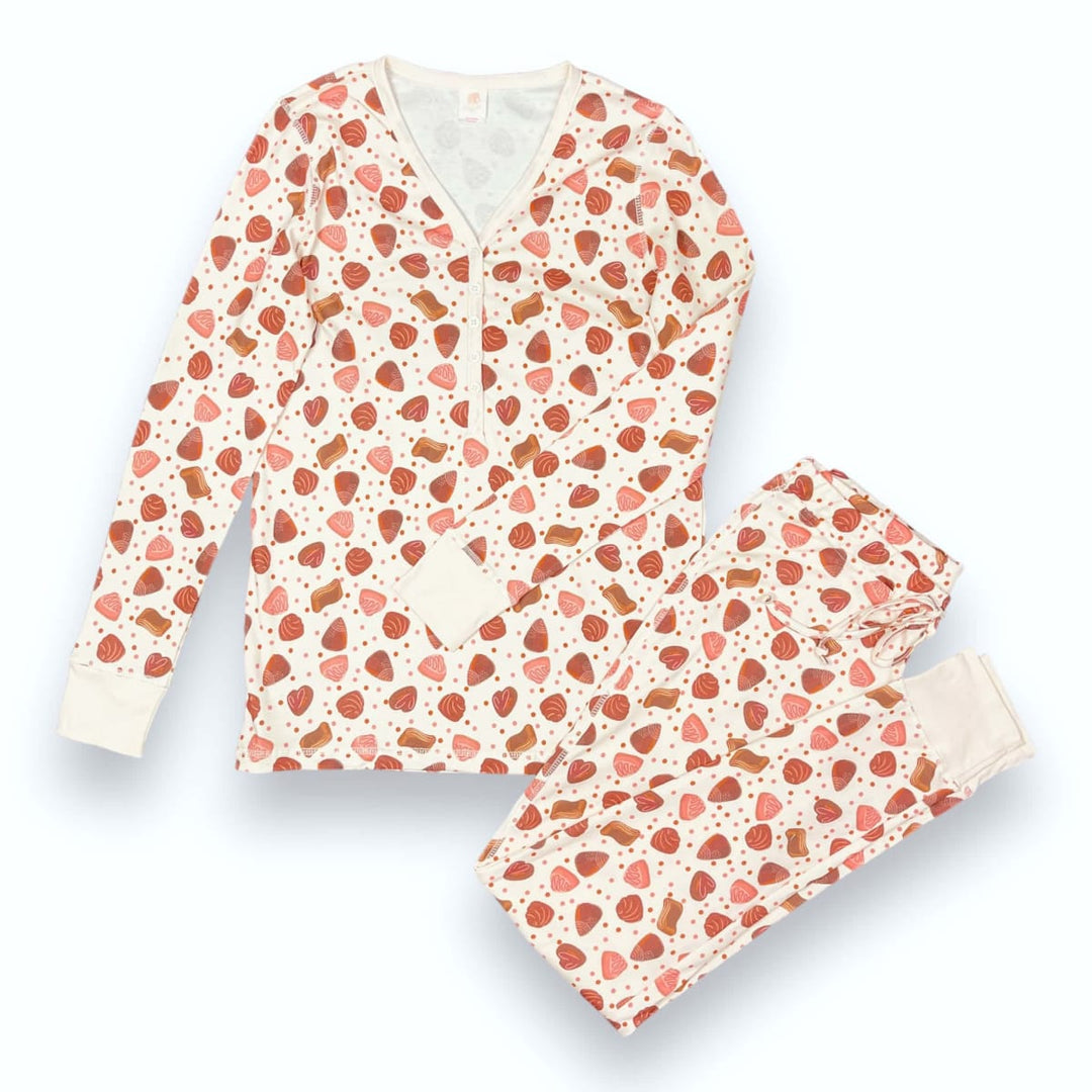 Women's Jogger & Henley Pajama Set - Chocolate