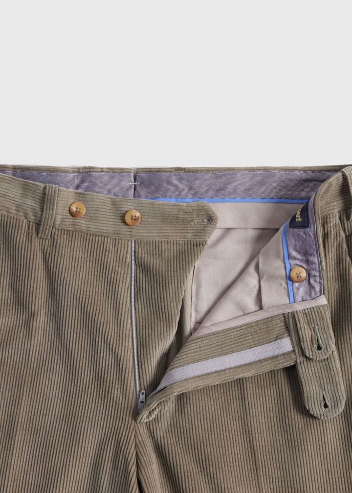 Soft Corduroy Dress Trouser - Taupe