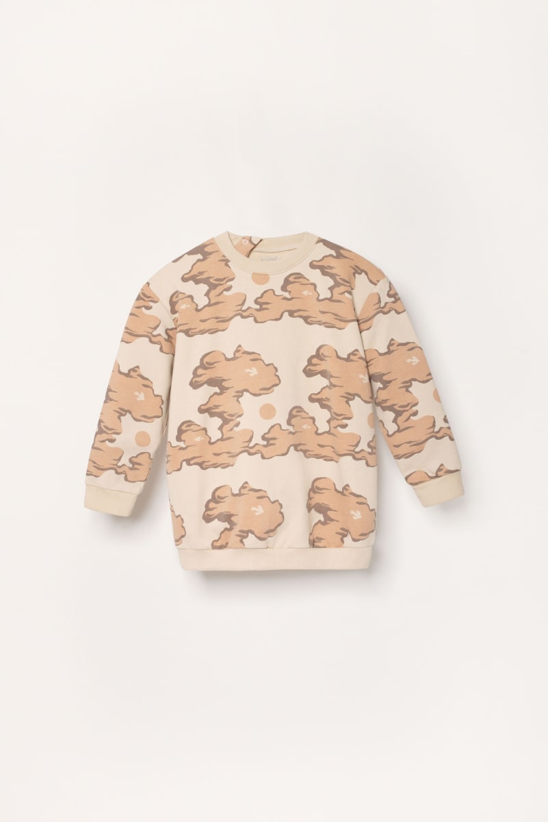 Organic Pima Cotton Kids Sweatshirt - Pink Clouds