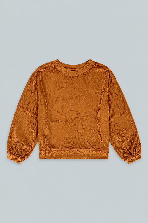Velour Sweatshirt - Burnt Orange