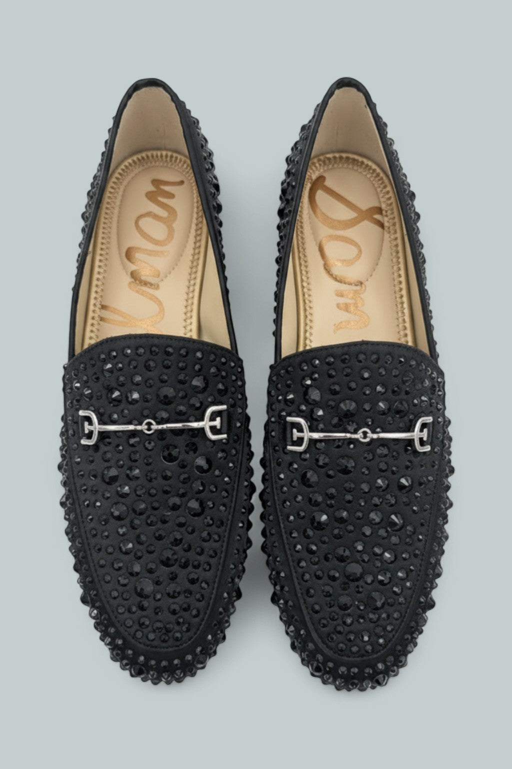 Loraine Bling Loafer Flats - Black