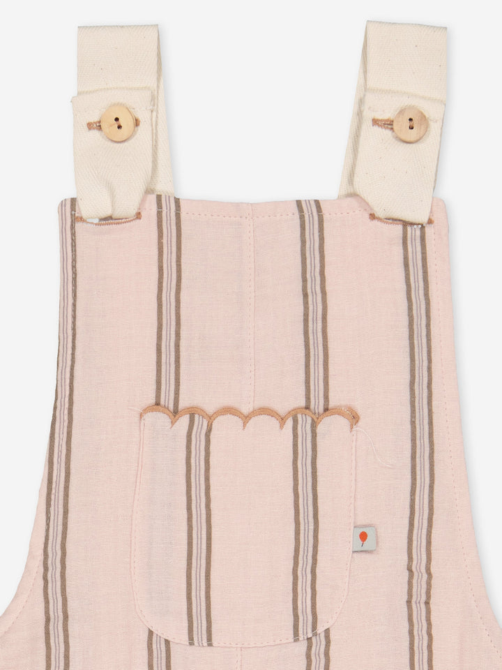 Josette Striped Overall - Powder