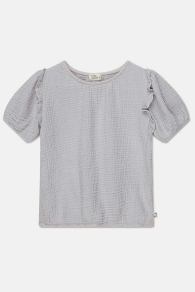 Gauze crop top - Soft grey