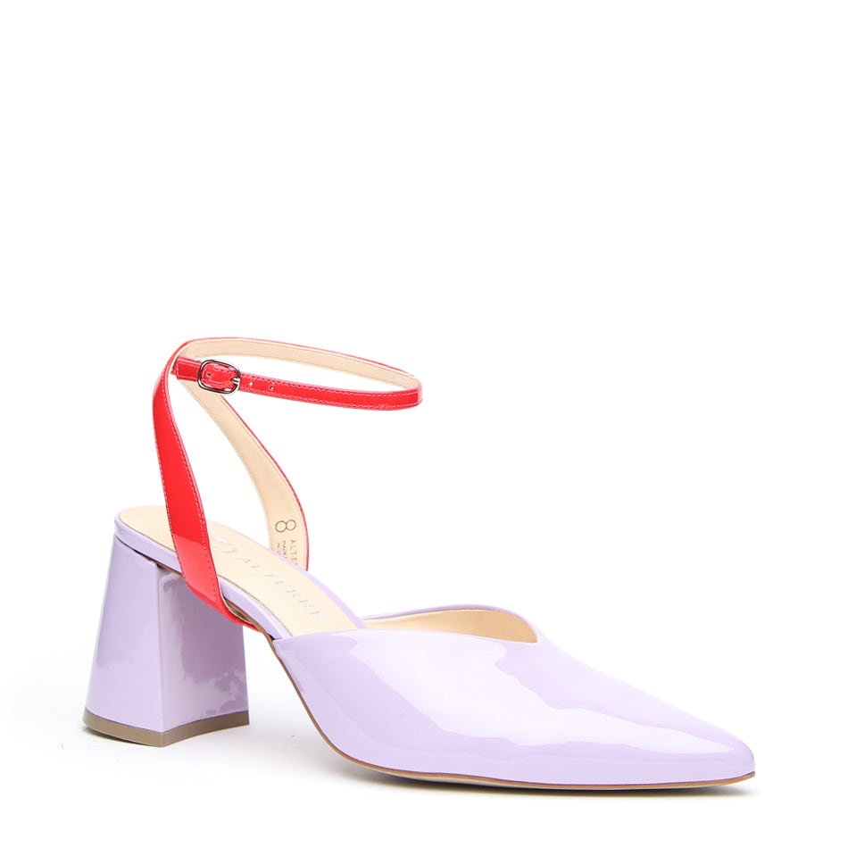 Lilac Gloss V Mule + Marilyn Red Gloss - Lilac