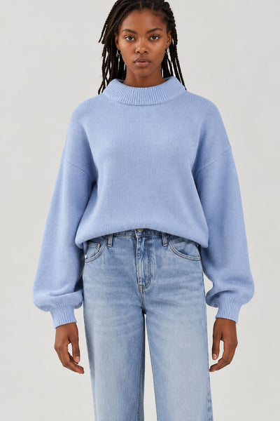 Miranda Coil Neck Sweater - Dusty Blue