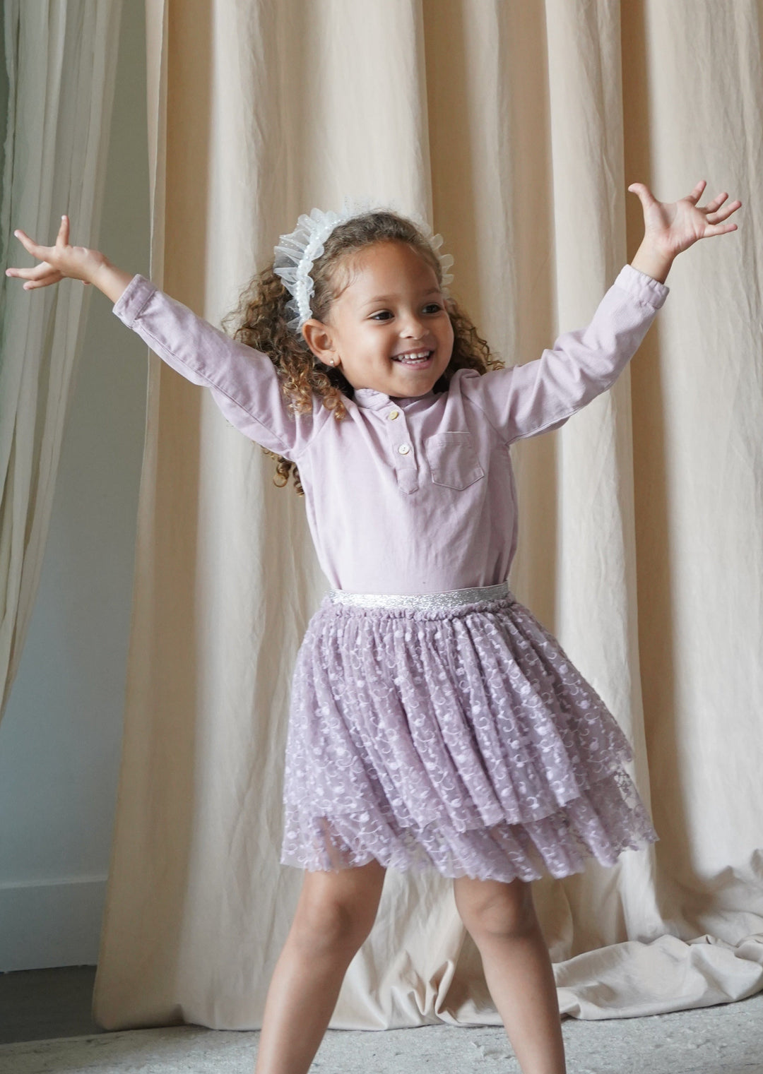 Mila | Corduroy Long Sleeve Blouse - Rosa