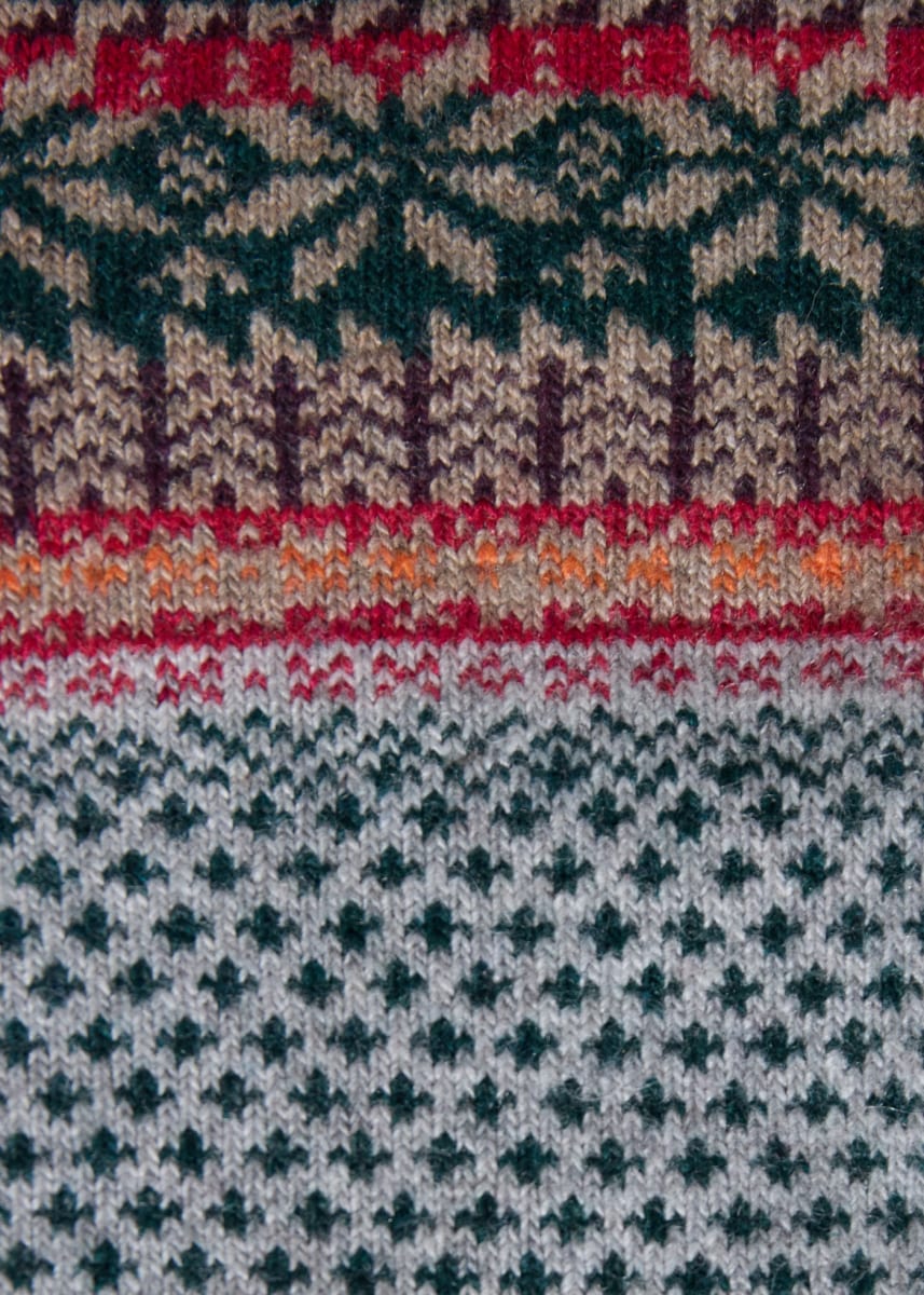 Fair Isle Sock - Tan
