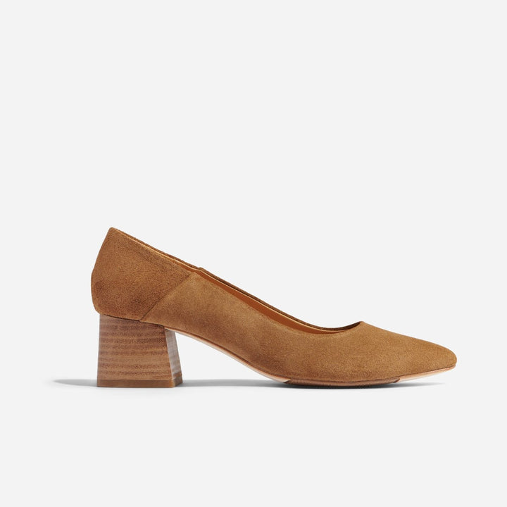 Fiorela Go-To Mid Heel - Taupe Suede