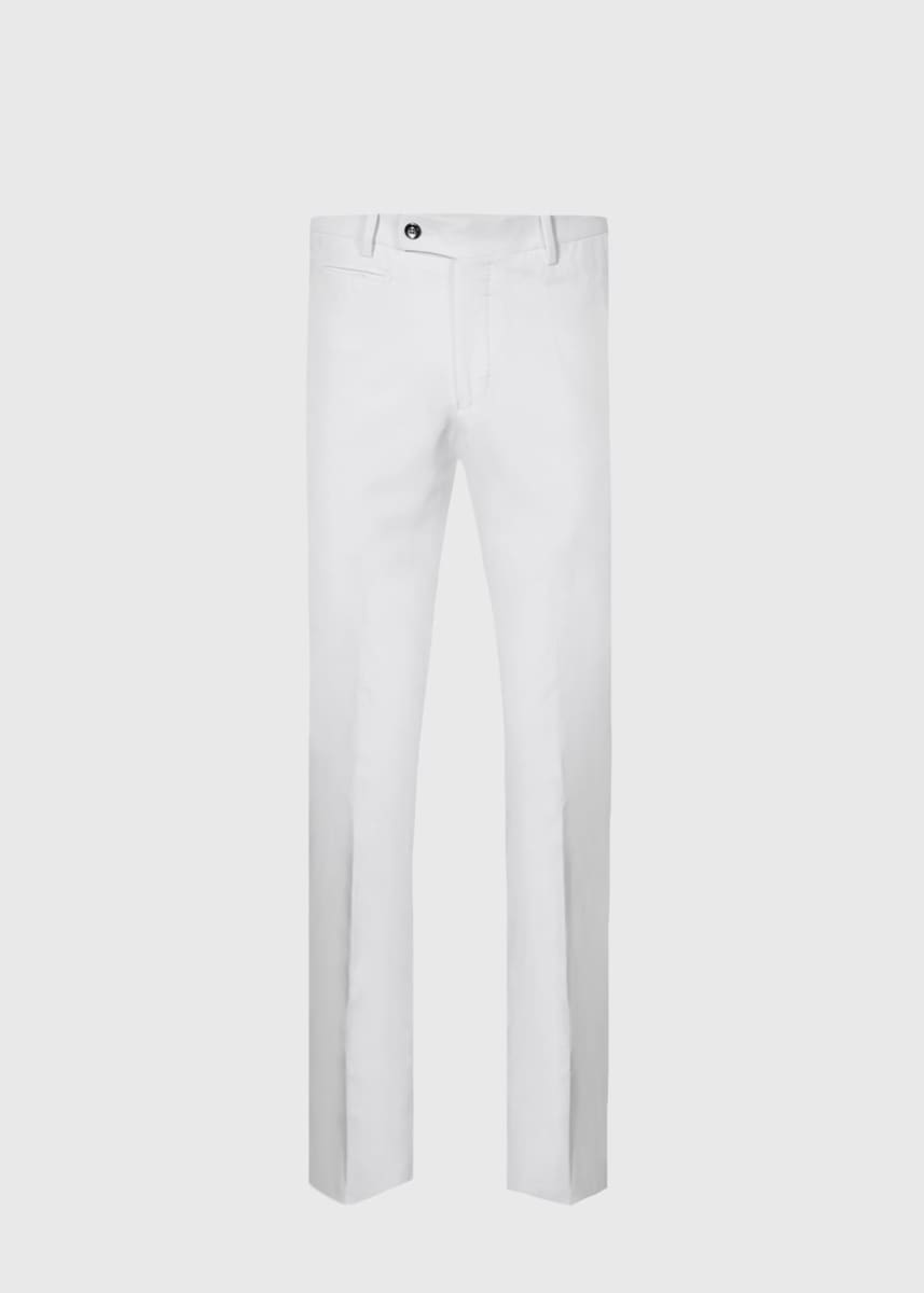 Cotton Stretch Pant - White