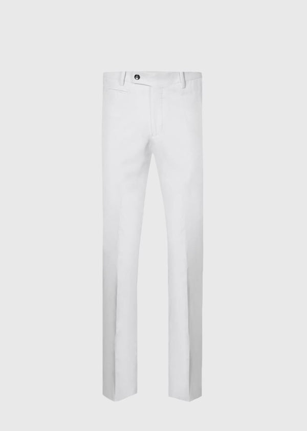 Cotton Stretch Pant - White