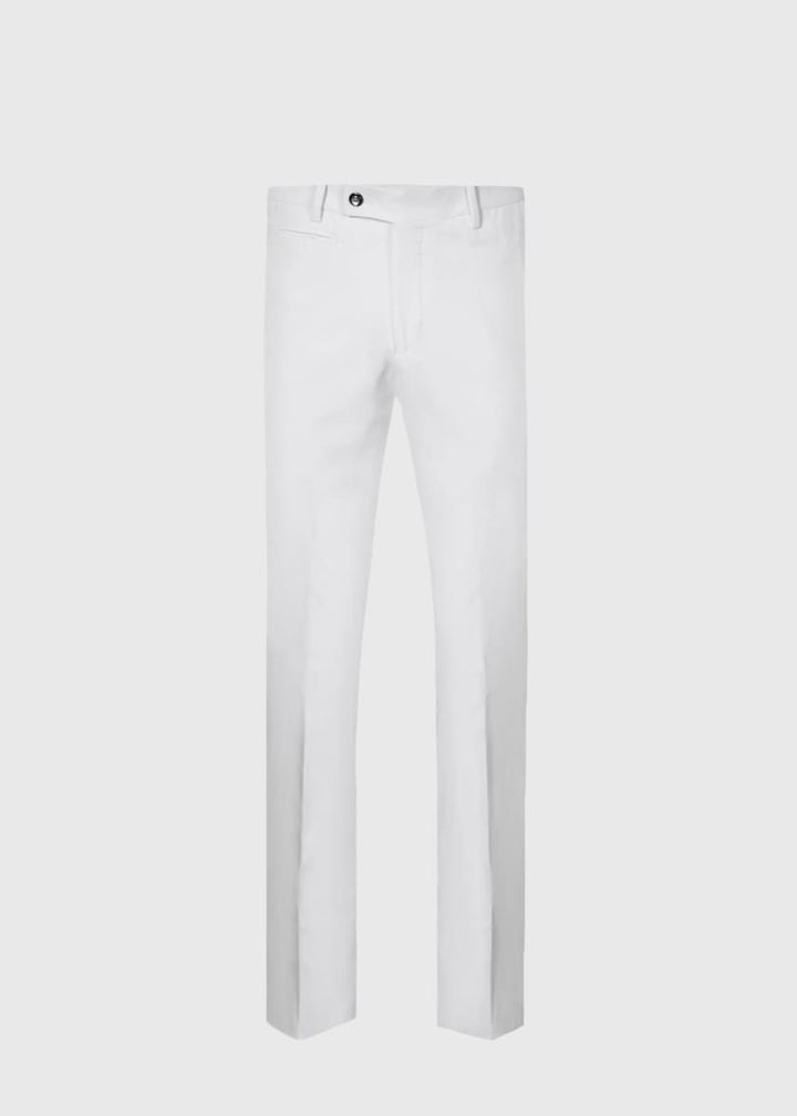 Cotton Stretch Pant - White