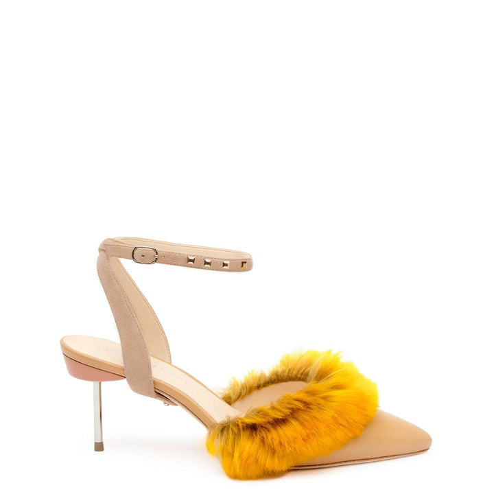Golden Tamarin Stiletto + Bronze Stud Marilyn - Yellow