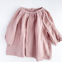 Baby Long Sleeve Peasant Top - Blush