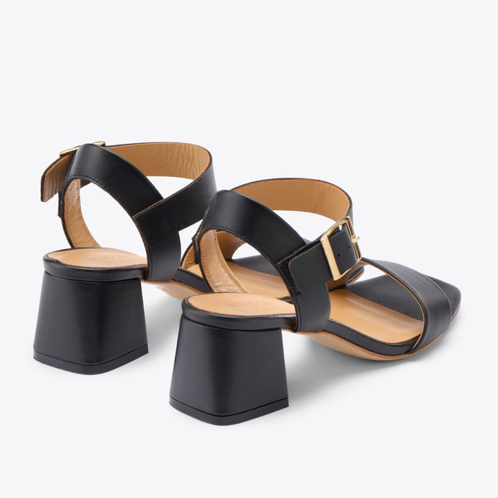 Stella Go-To Block Heel Sandal - Black