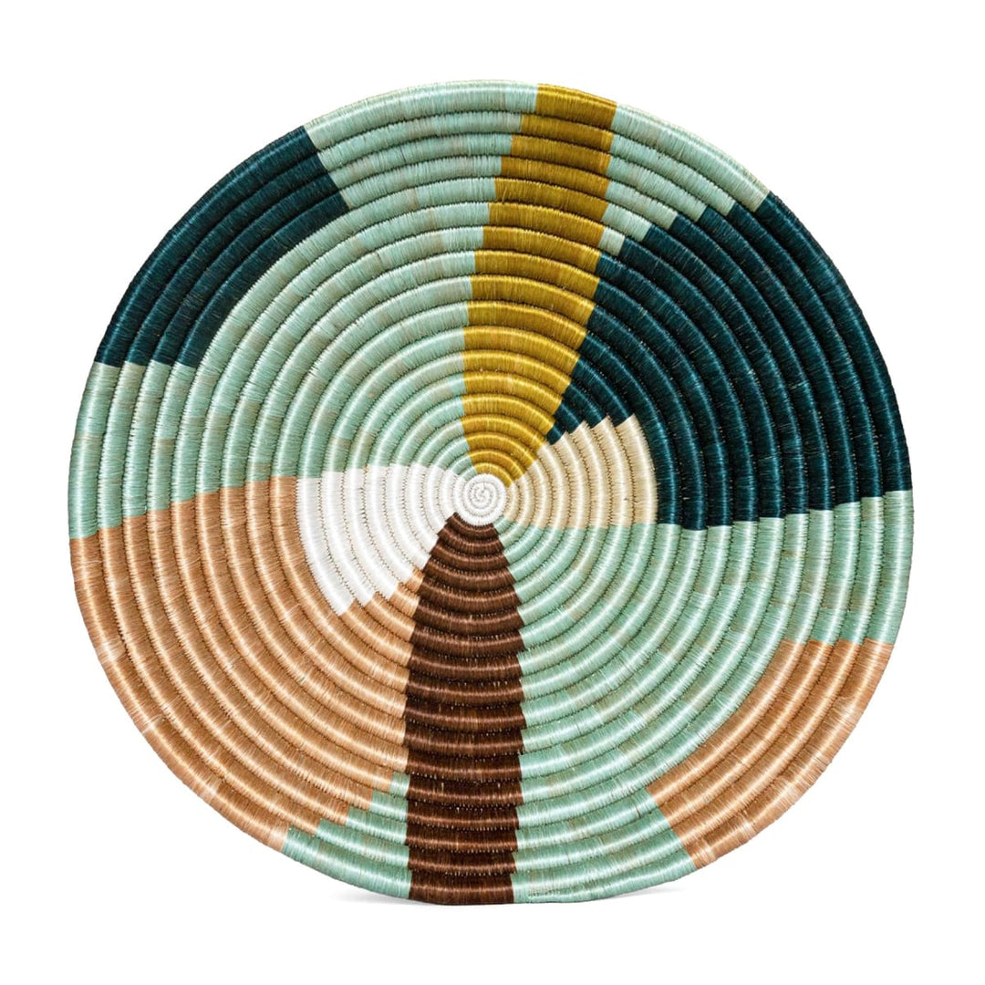 Restorative Woven Bowl 14” - Abstract Seafoam