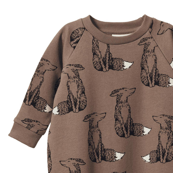 Long Sleeve Juno Romper - Foxy Cub Print