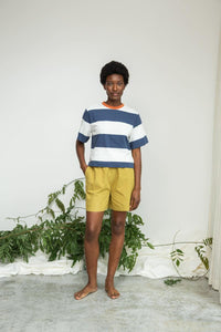 Bay-Sue Organic Cotton Top - Midnight and White Bold Stripe