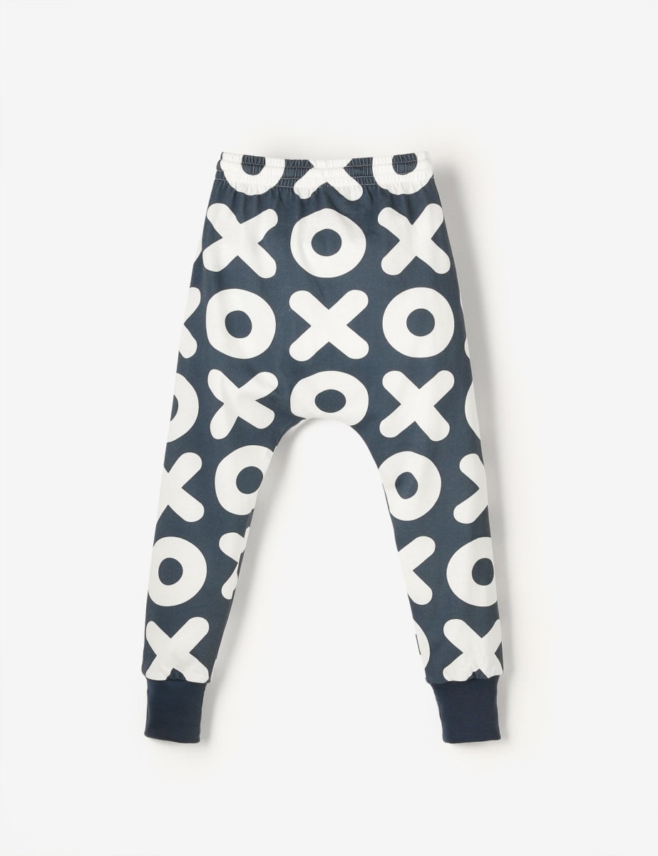 Organic Jersey Joggers - Navy White XOXO