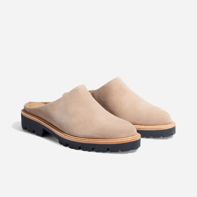 Emilee Lug Mule - Linen Suede