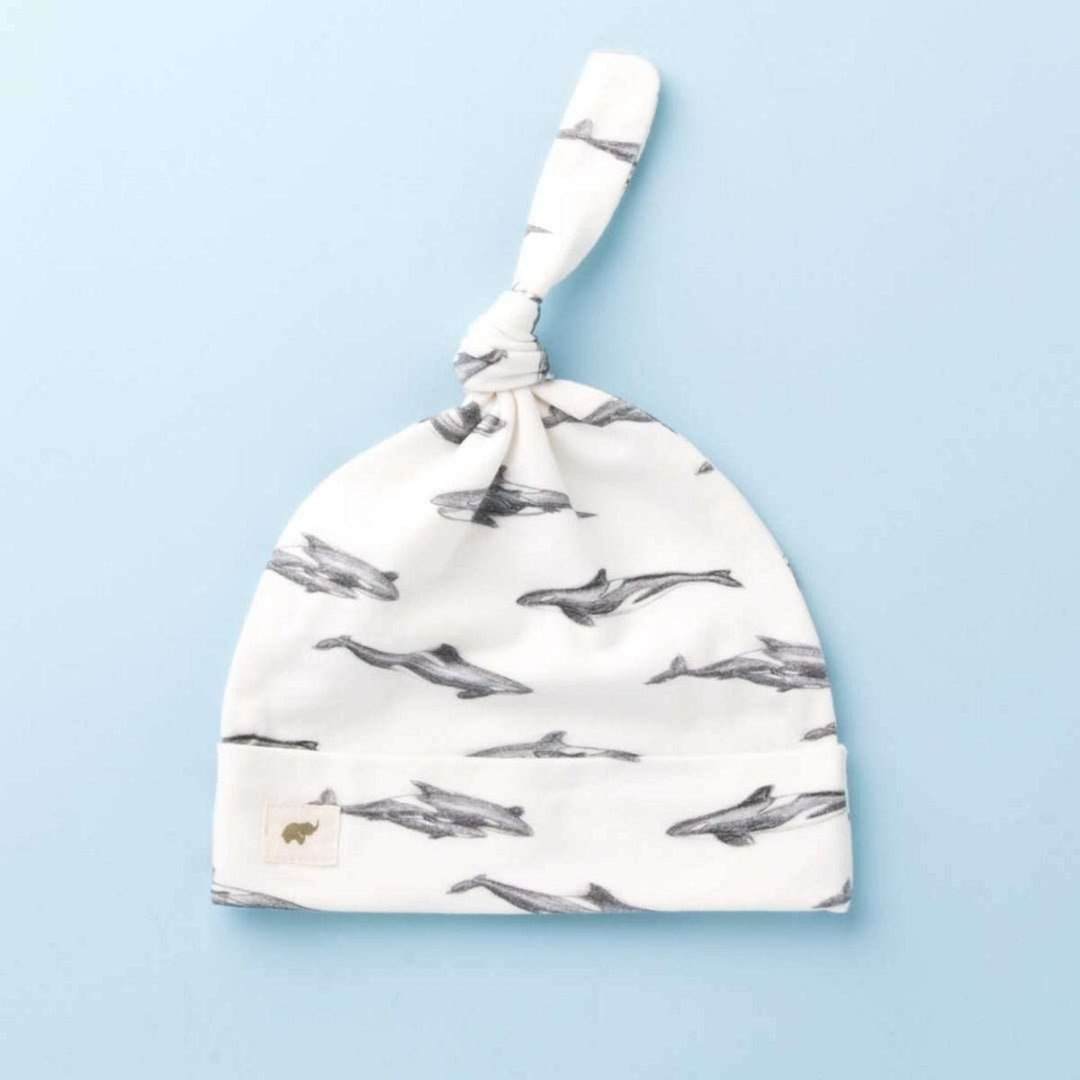 Top Knot Cap - Whale Watch