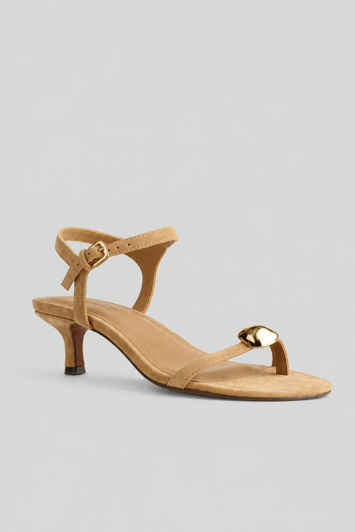 Mila Kitten Heel Sandals - Field Khak