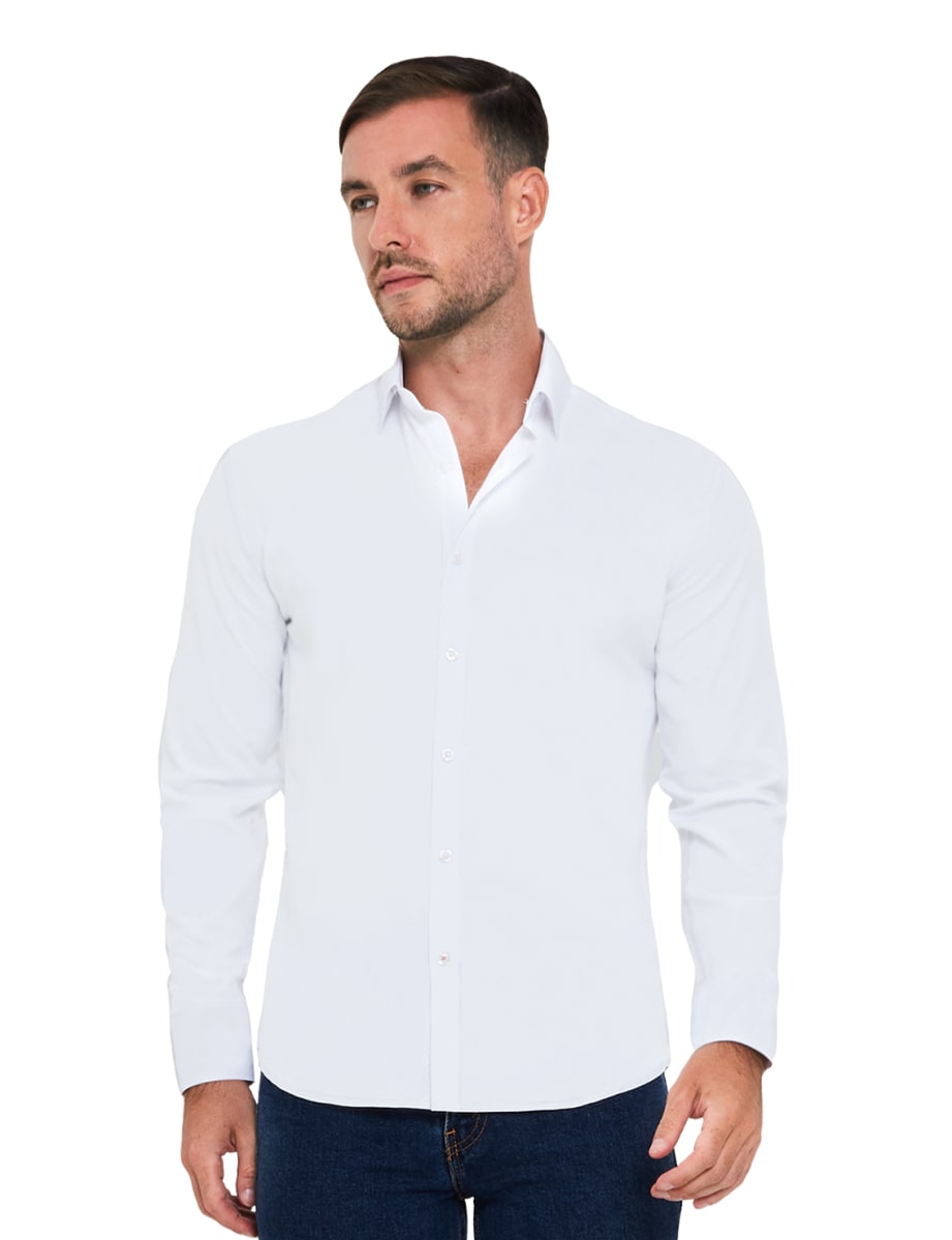 Venture Tech Dress Shirt Trim Fit - Bright White