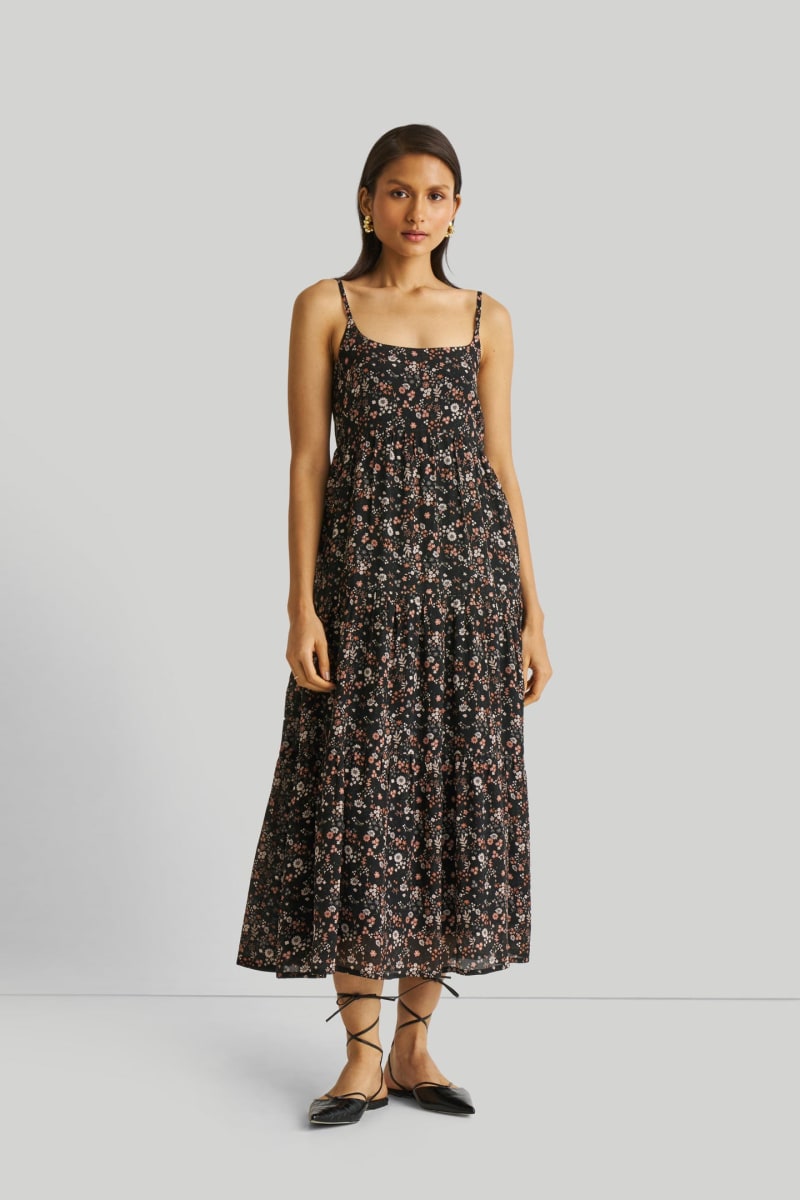 Strappy Tiered Maxi Dress - Wildflower Waltz