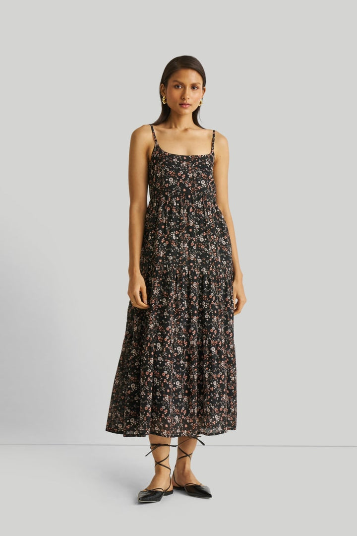 Strappy Tiered Maxi Dress - Wildflower Waltz