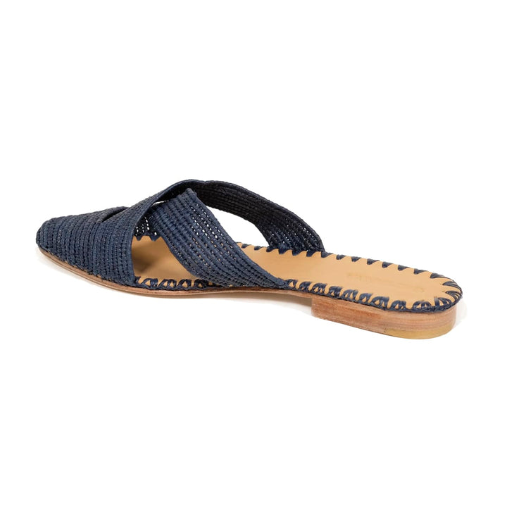 Venus Raffia Mule Indigo - Mules