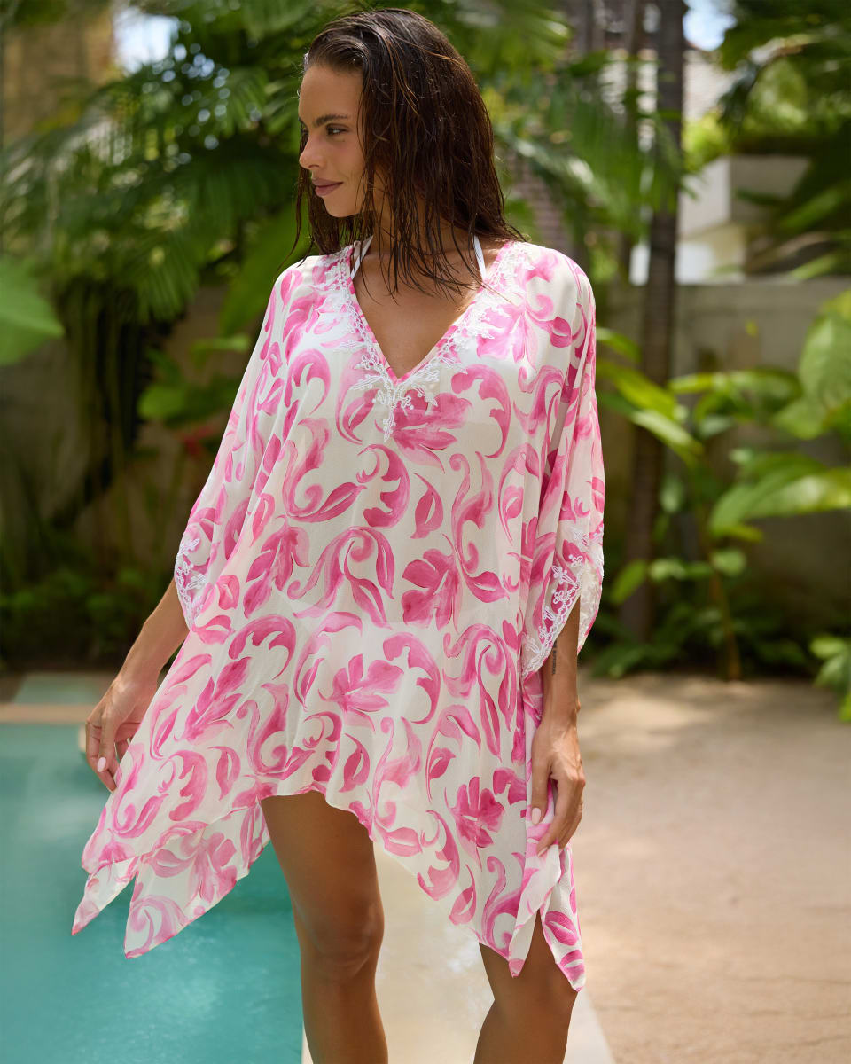Martine Kaftan - Bright Floral Fuschia