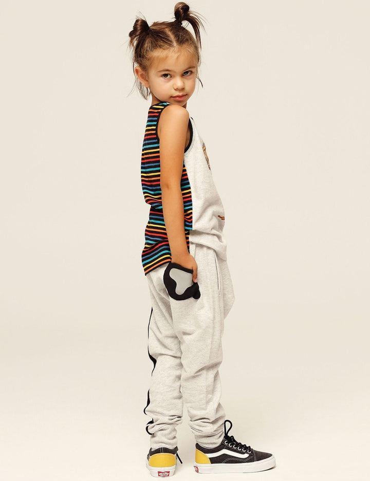Organic Terry Joggers - Grey Marl
